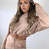 Women’s Winter and Autumn Two-Piece Tracksuit - Oversized Sweatshirt Solid Color Sportswear Hoodie - Warms Hoodies